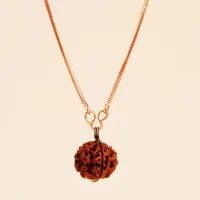 Рудракша с медной цепью, Иша Панчамукхи (пятиликая), Иша Лайф; Adiyogi Rudraksha with copper chain (Long Chain), Isha Panchamukhi (five faced), Isha Life
